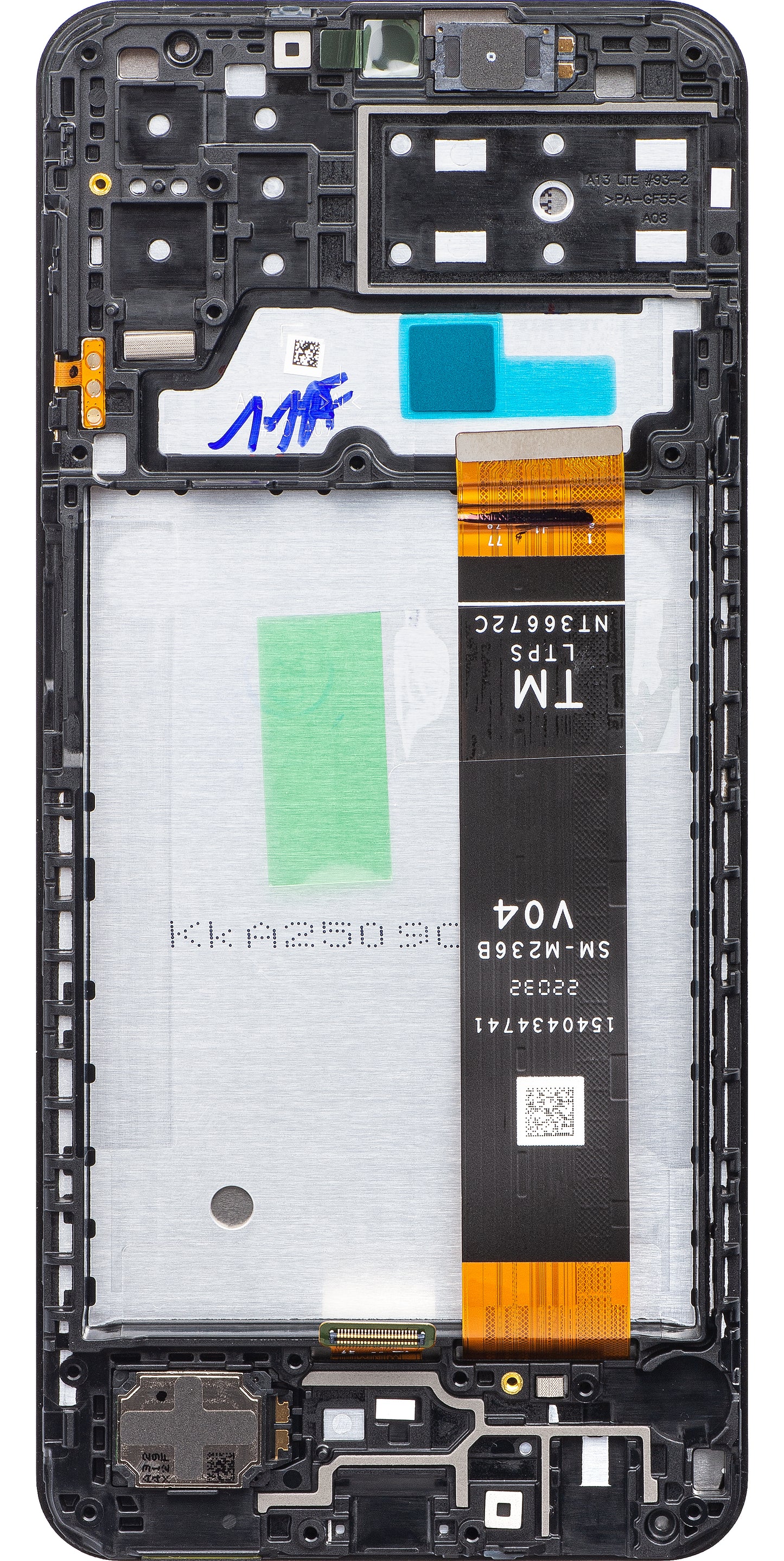 Zaslon s dodirnim ekranom Samsung Galaxy A13 A135, s okvirom, crni, servisni paket GH82-28508A