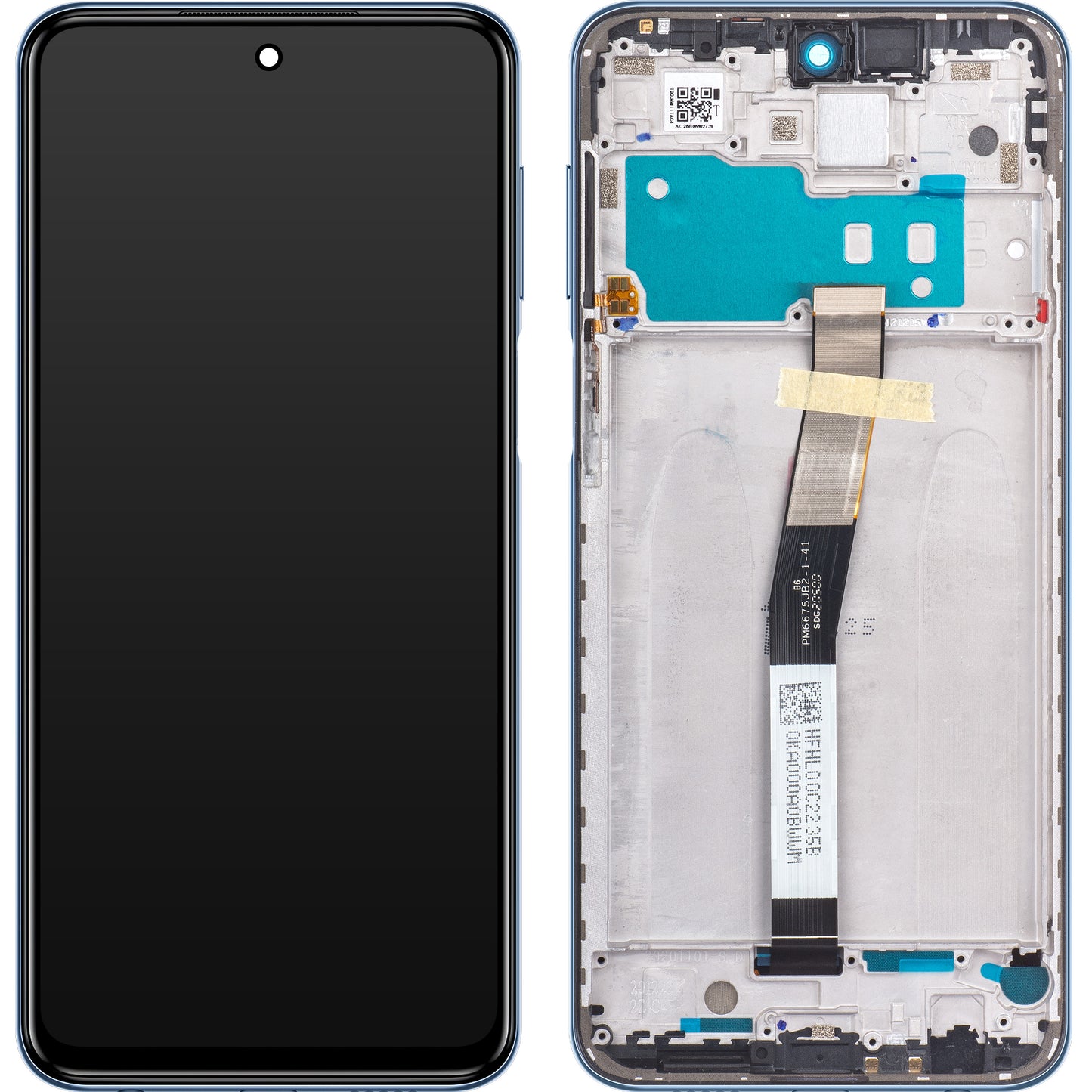 Zaslon s dodirnim ekranom Xiaomi Redmi Note 9S / Note 9 Pro, s okvirom, sivi (Interstellar Gray), servisni paket 560004J6A100