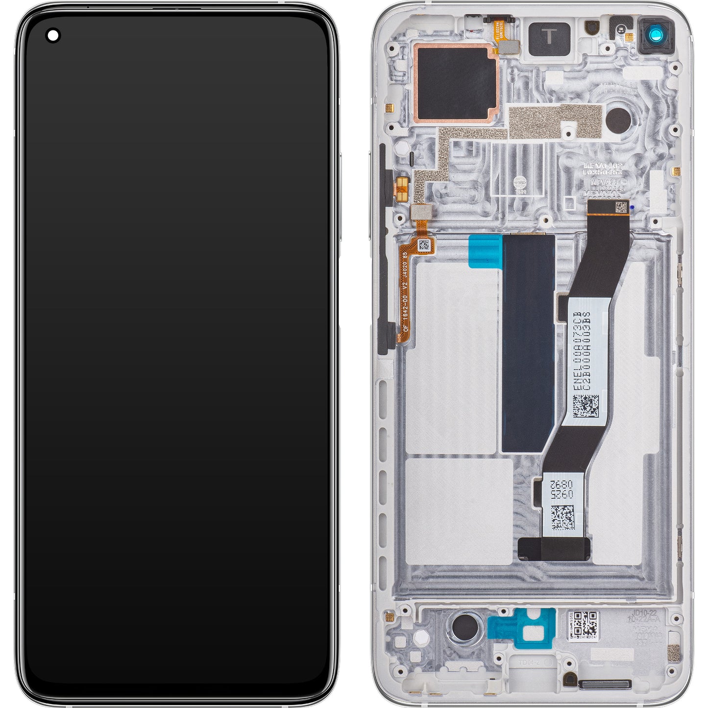 Zaslon s dodirnim ekranom Xiaomi Redmi K30S / 10T 5G / 10T Pro 5G, s okvirom, srebrni, Service Pack 5600040J3S00