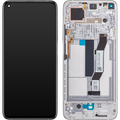 Zaslon s dodirnim ekranom Xiaomi Redmi K30S / 10T 5G / 10T Pro 5G, s okvirom, srebrni, Service Pack 5600040J3S00