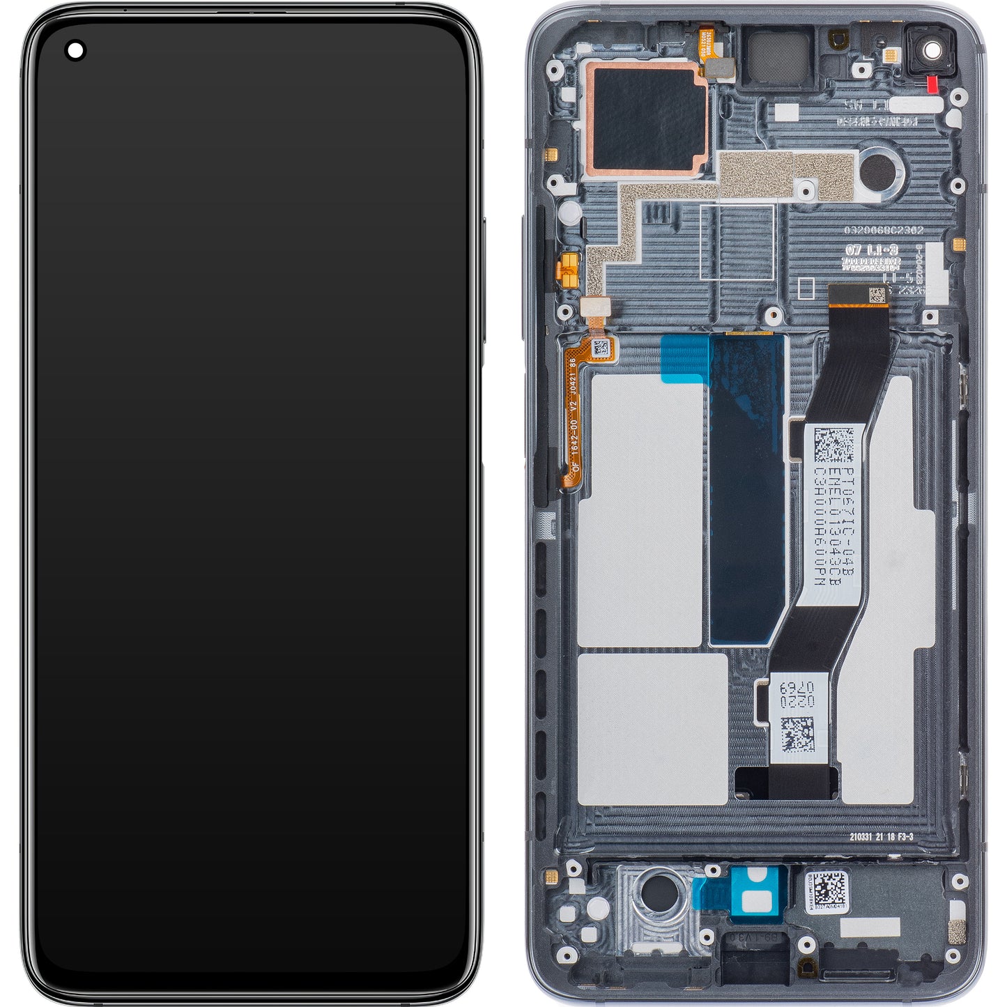 Zaslon s dodirnim ekranom Xiaomi Redmi K30S / 10T 5G / 10T Pro 5G, s okvirom, crni, Service Pack 5600030J3S00