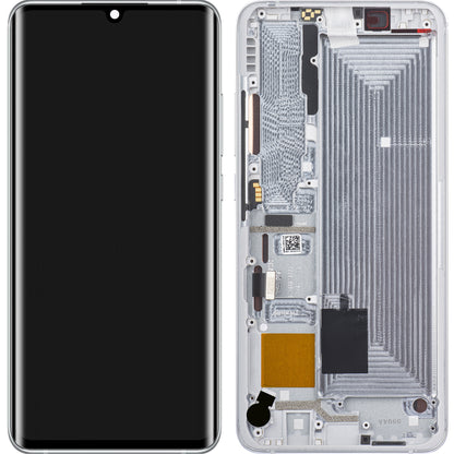 Zaslon s dodirnim ekranom Xiaomi Mi Note 10 / Note 10 Pro, s okvirom, bijeli, Service Pack 56000200F400