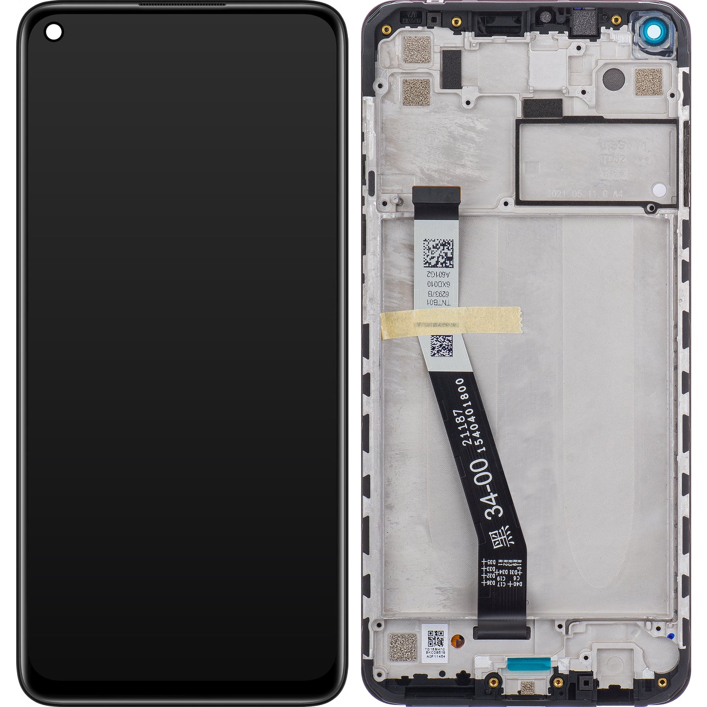 Zaslon s dodirnim ekranom Xiaomi Redmi Note 9, s okvirom, crni, Service Pack 560003J15S00
