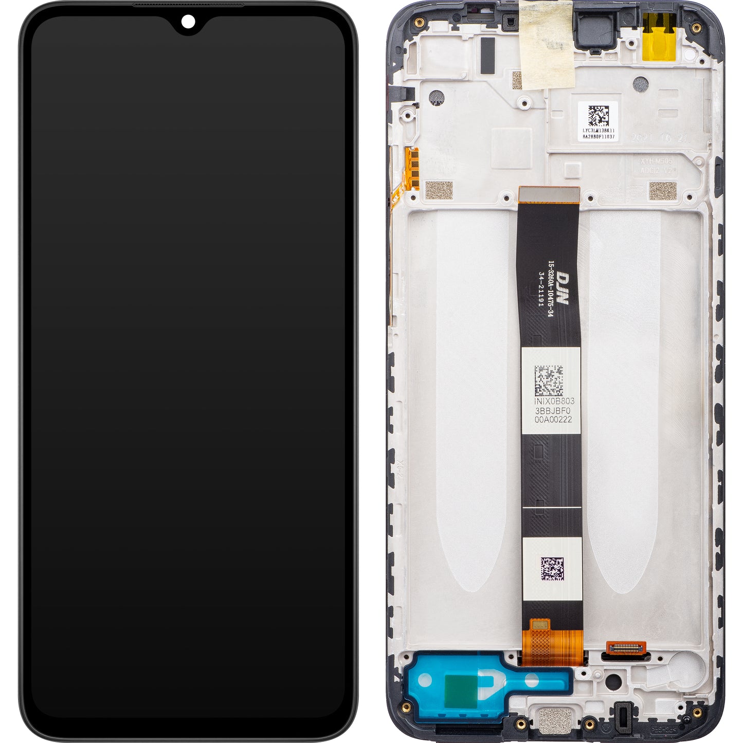 Display s Touchscreenom Xiaomi Redmi 9AT, s Okvirom, Crni, Service Pack 560001C3LV00