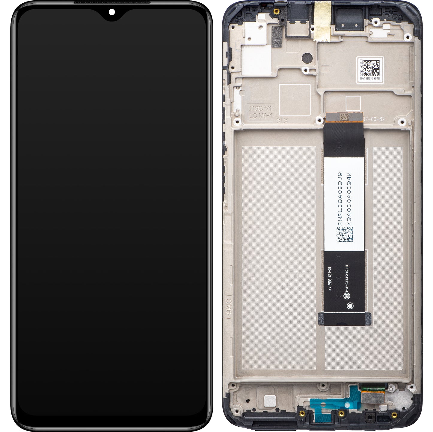 Zaslon s dodirnim ekranom Xiaomi Redmi 9T, s okvirom, crni, Service Pack 560001J19S00