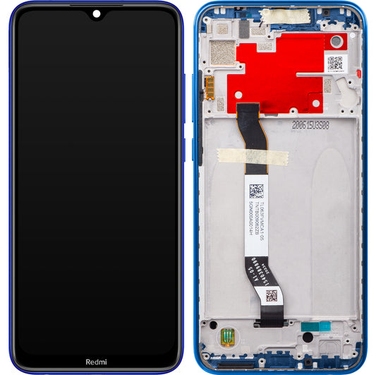 Display s Touchscreenom Xiaomi Redmi Note 8T, s Okvirom, Plavi, Service Pack 5600030C3X00