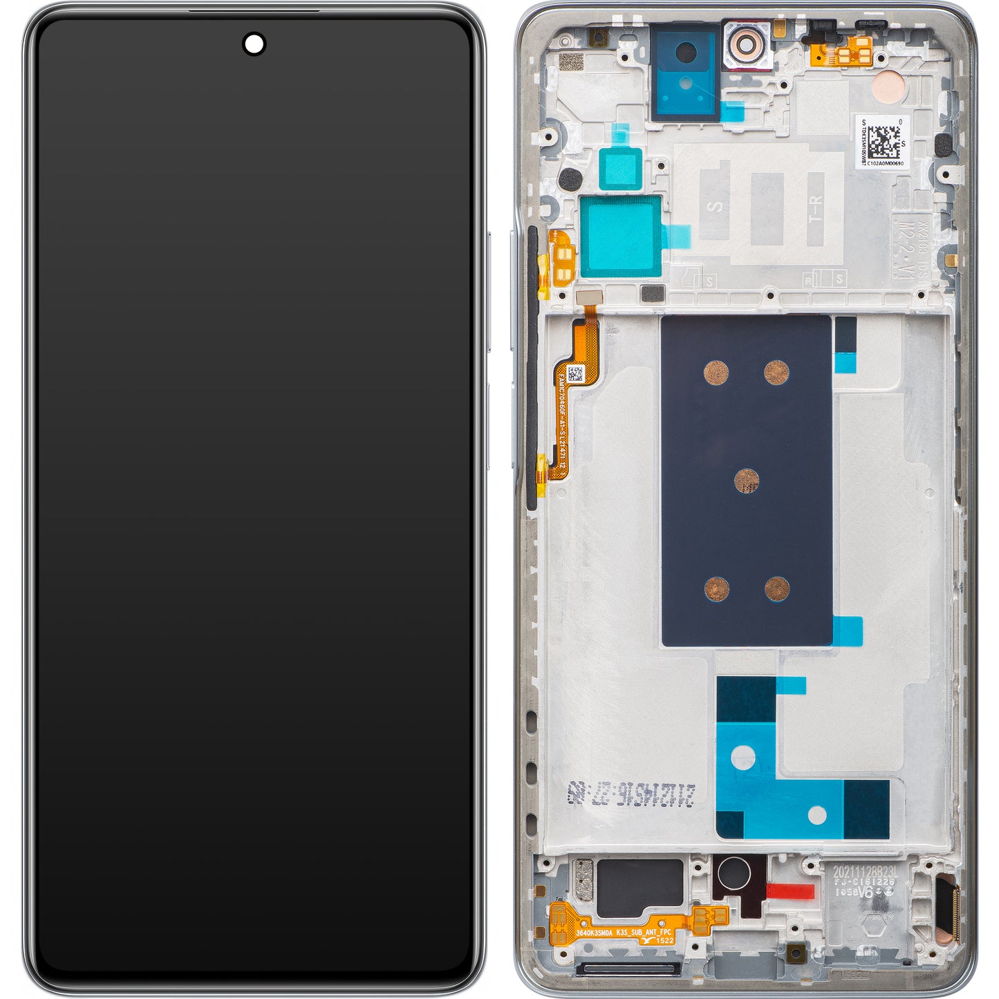 Zaslon s dodirnim ekranom Xiaomi 11T, s okvirom, srebrni, Service Pack 560003K11R00