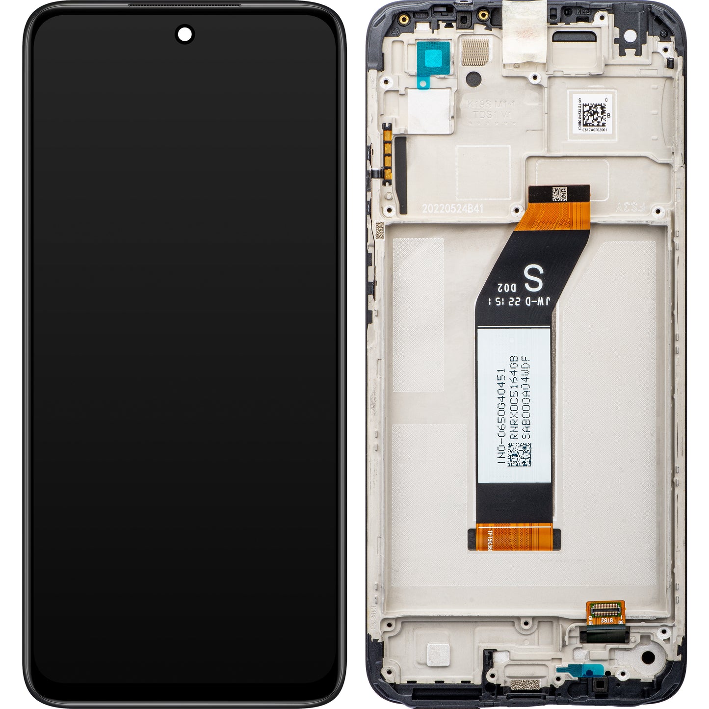 Zaslon s dodirnim ekranom Xiaomi Redmi 10 2022, s okvirom, sivi (Carbon Gray), servisni paket 560001K19S00