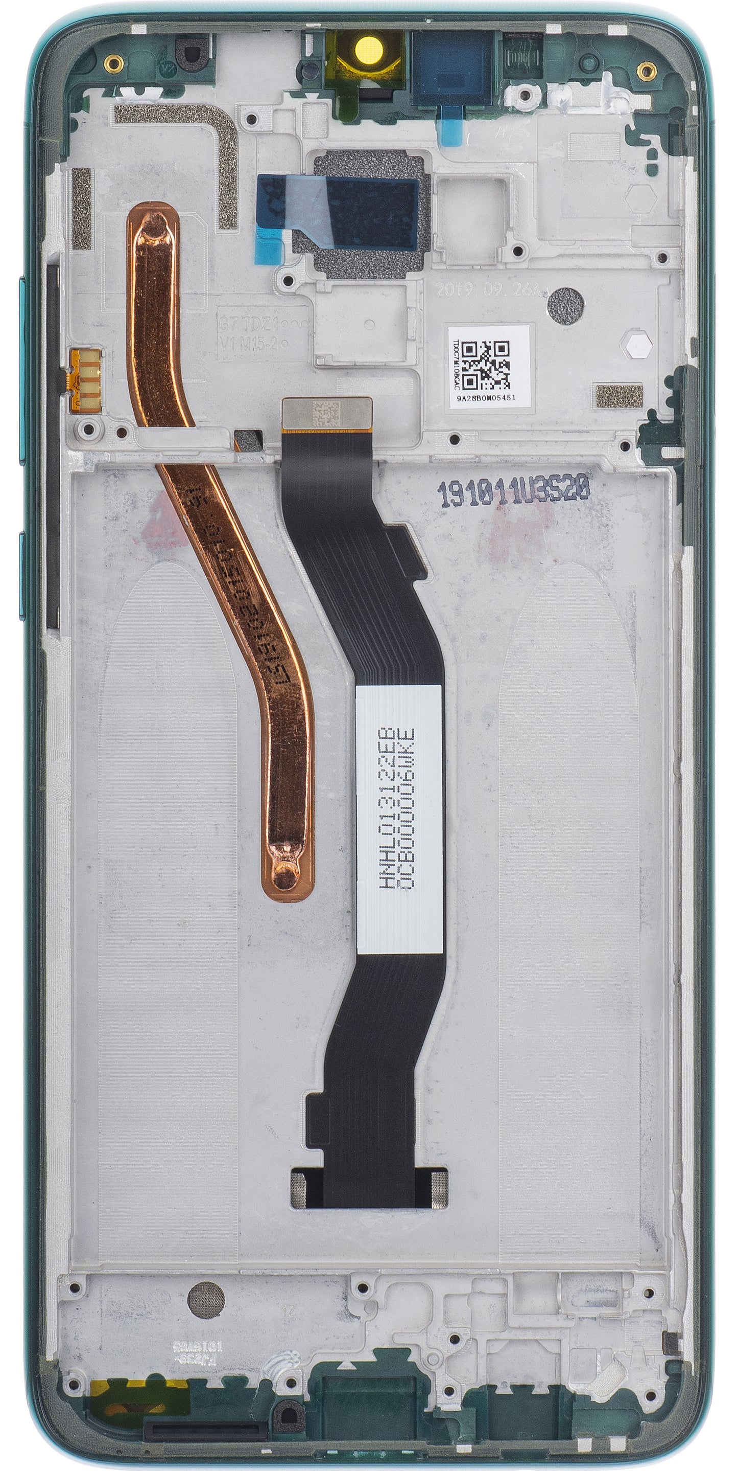 Zaslon s dodirnim ekranom Xiaomi Redmi Note 8 Pro, s okvirom, zelene boje, paket za servis 56000400G700