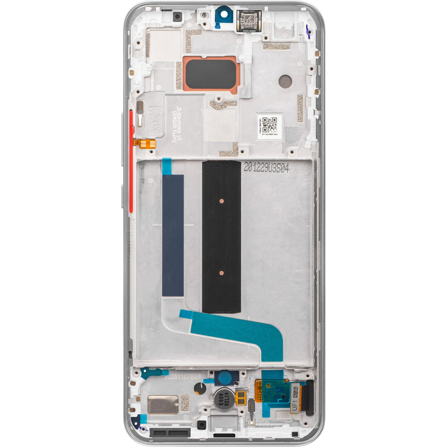 Zaslon s dodirnim ekranom Xiaomi Mi 10 Lite 5G, s okvirom, bijeli, Service Pack 56000500J900
