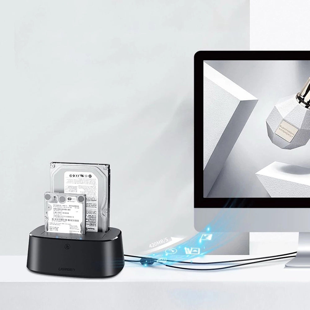 Docking Station UGREEN CM198 (50857) za HDD / SSD SATA 2.5inch / 3.5inch, Crna