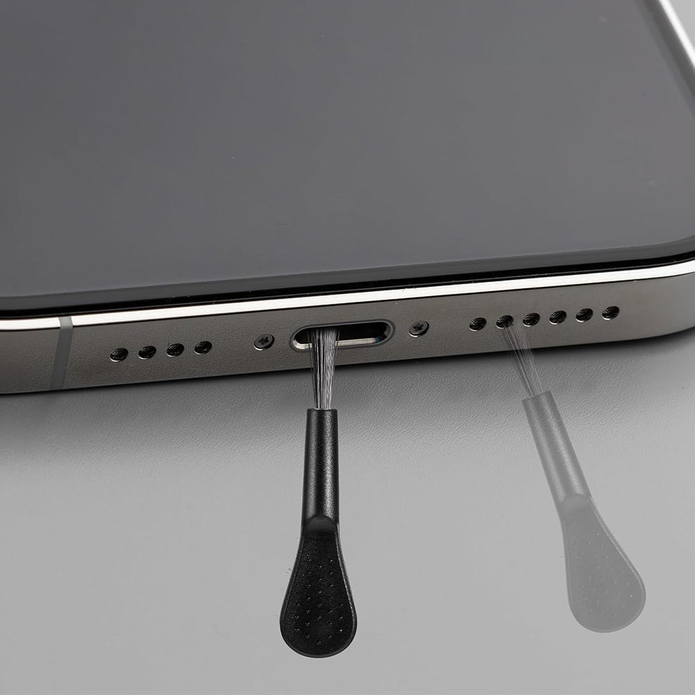 Čep protiv prašine za telefonski port Techsuit AD1, USB-C, set od 4 komada, crni