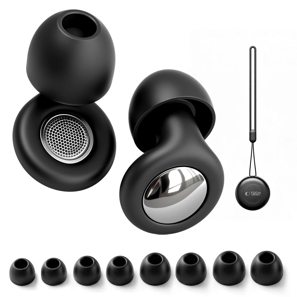 Čepići za uši Tech-Protect QuietFit, Crni