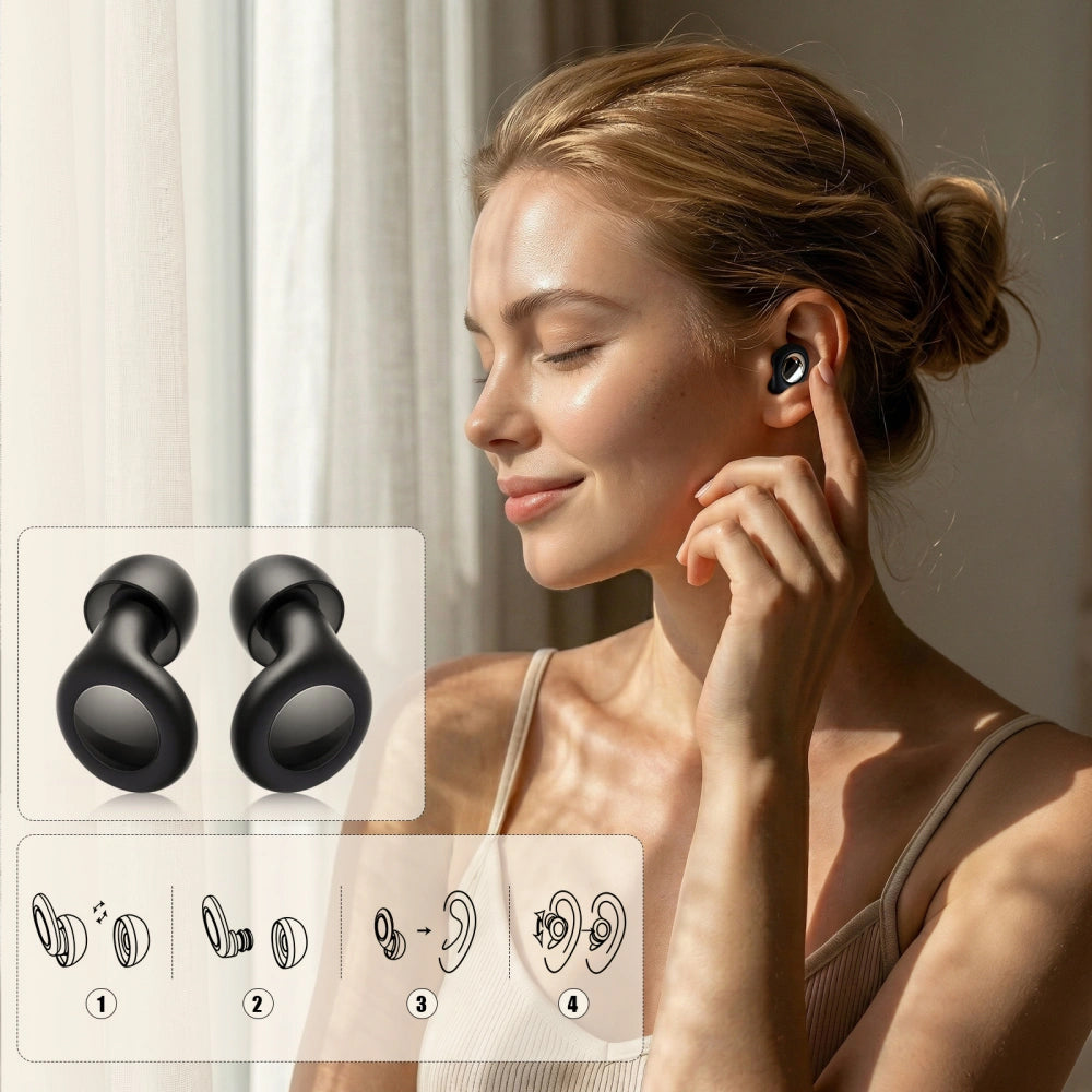 Čepići za uši Tech-Protect QuietFit, Crni
