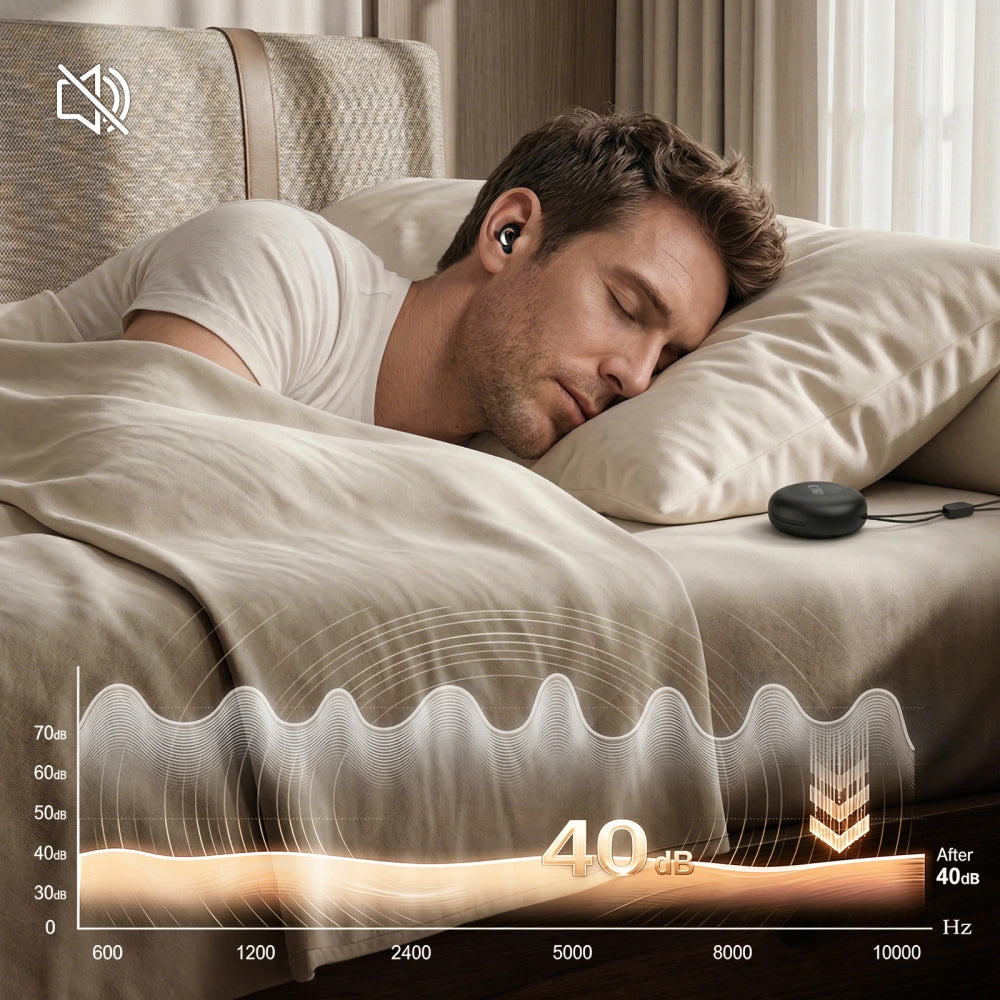 Čepići za uši Tech-Protect QuietFit, Crni