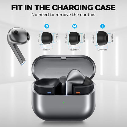 Čepovi Tech-Protect za Samsung Galaxy Buds3 FE / Buds3 Pro / Buds3, Veličina S / M / L, Crni