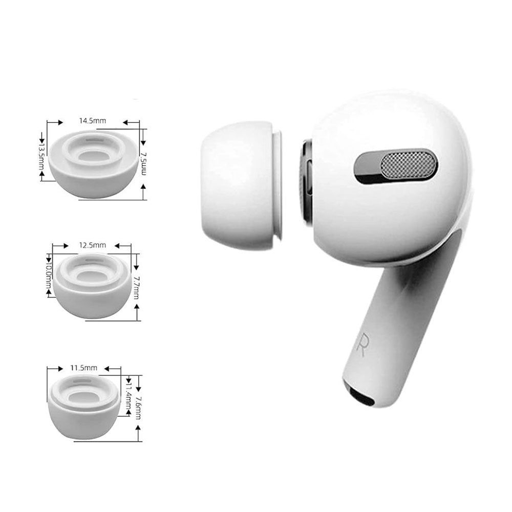 Čepovi Techsuit ET2 za Apple AirPods Pro 3, Veličina XS / S / L, Bijeli