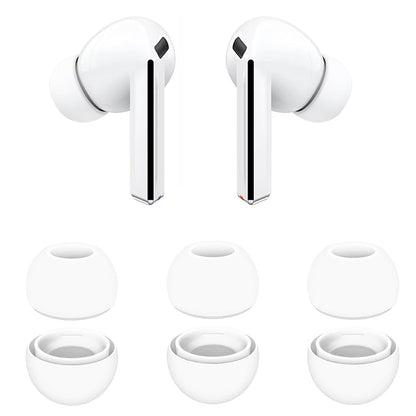 Čepovi Techsuit ET3 za Samsung Galaxy Buds3 Pro, Veličina S / M / L, Bijeli