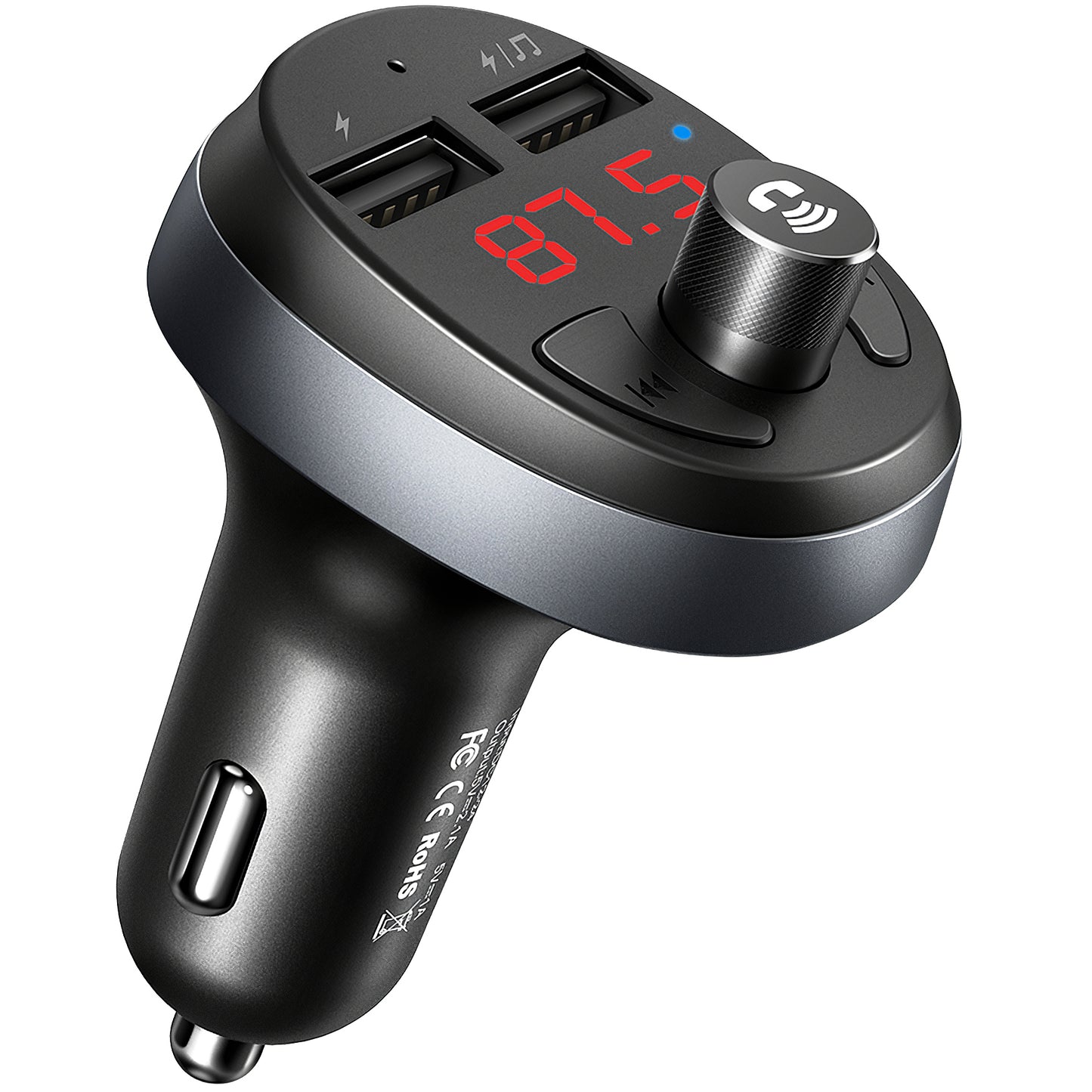 FM Bluetooth modulator McDodo, 2 x USB-A