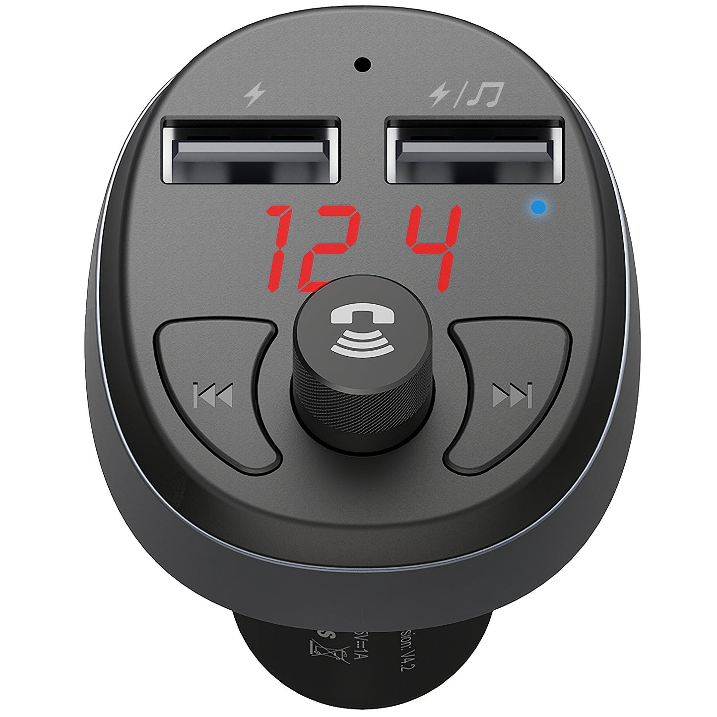 FM Bluetooth modulator McDodo, 2 x USB-A