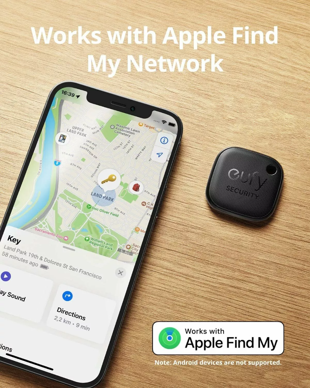 Eufy Security SmartTrack Link za iOS Series, Set 2 komada, Crna E87B0011