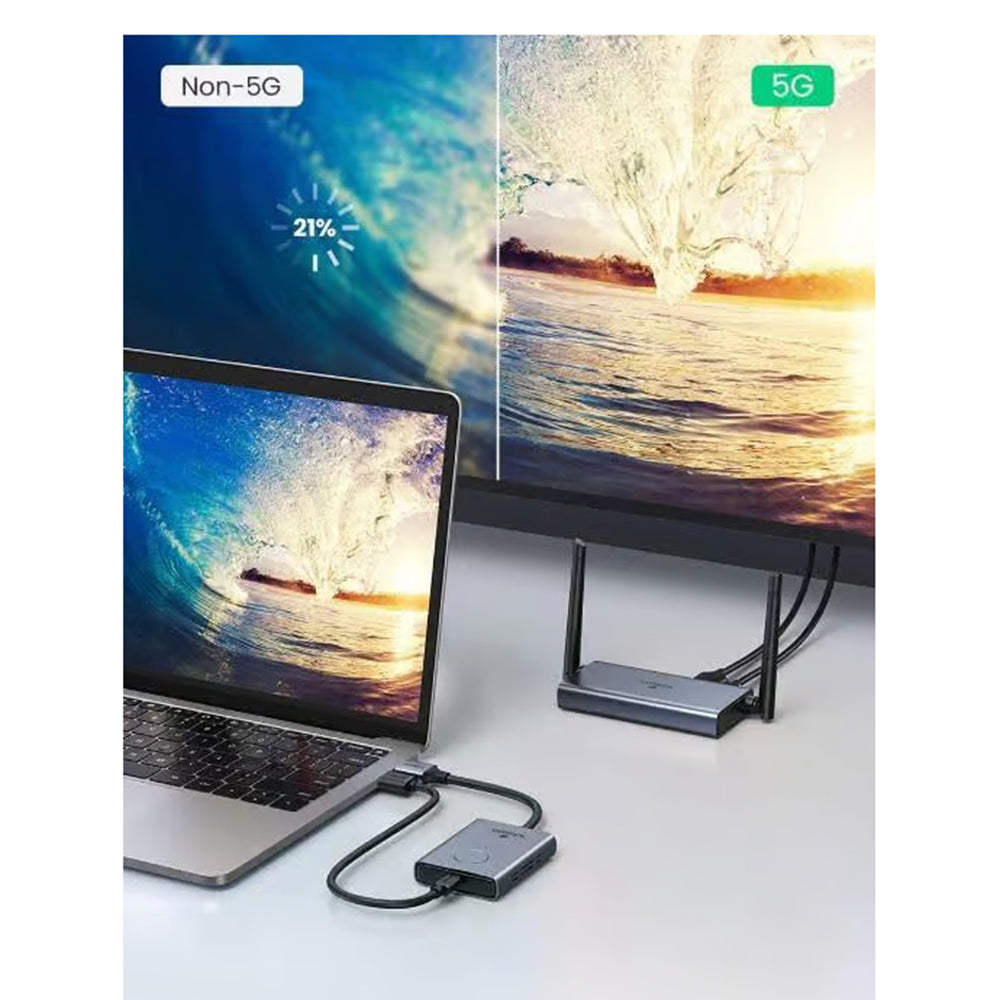 Wireless HDMI Extender UGREEN CM506, 1080P, Sivi