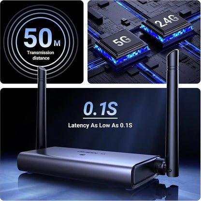 Wireless HDMI Extender UGREEN CM586, 4K, Crni