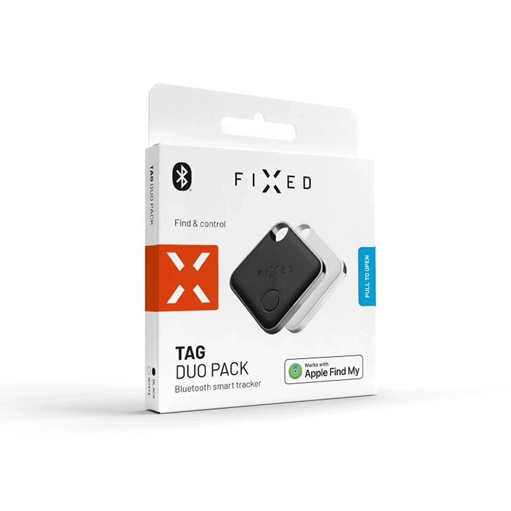 Fixed SmartTag Duo za iOS, Set 2 Komada, Bijela / Crna