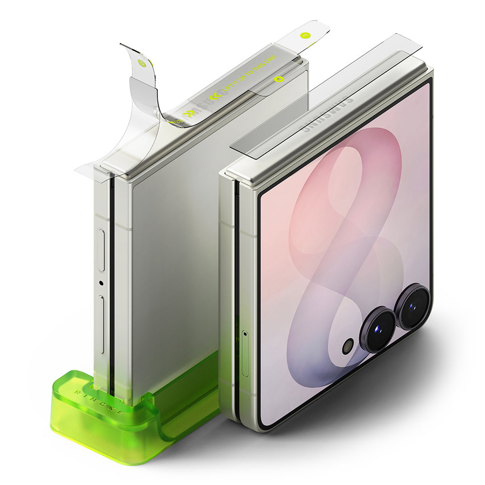 Zaštitna folija za šarku Ringke Dual Easy za Samsung Galaxy Z Flip8 F776, Plastika, Set od 2 komada