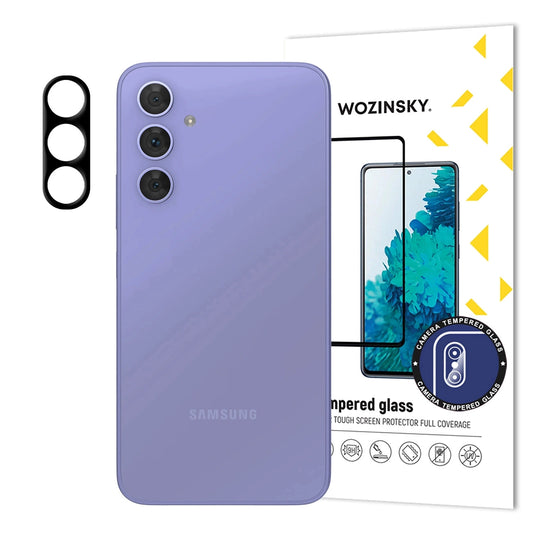 Zaštitna folija za stražnju kameru WZK za Samsung Galaxy S25+ S936, Kaljeno staklo, Crna