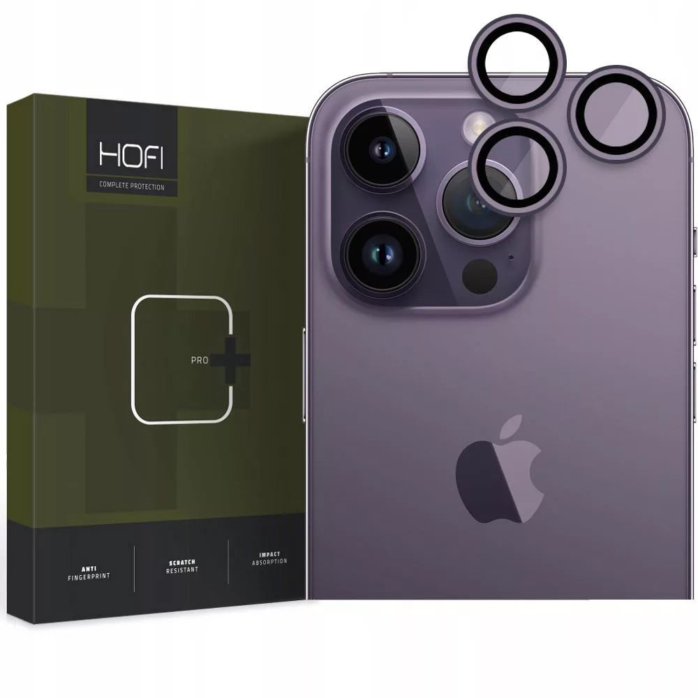 Zaštitna folija za stražnju kameru Tech-Protect CamRing Fit+ za Apple iPhone 14 Pro Max / 14 Pro, Kaljeno staklo, Ljubičasta