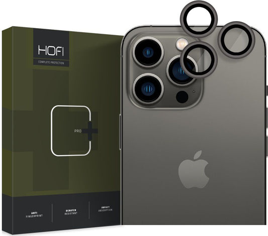Folija za zaštitu stražnje kamere Tech-Protect CamRing PRO+ za Apple iPhone 14 Pro Max / 14 Pro, Kaljeno staklo, Crna