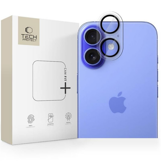 Zaštitna folija za stražnju kameru Tech-Protect CamFull Fit+ za Apple iPhone 17, Kaljeno staklo, Mat prozirna