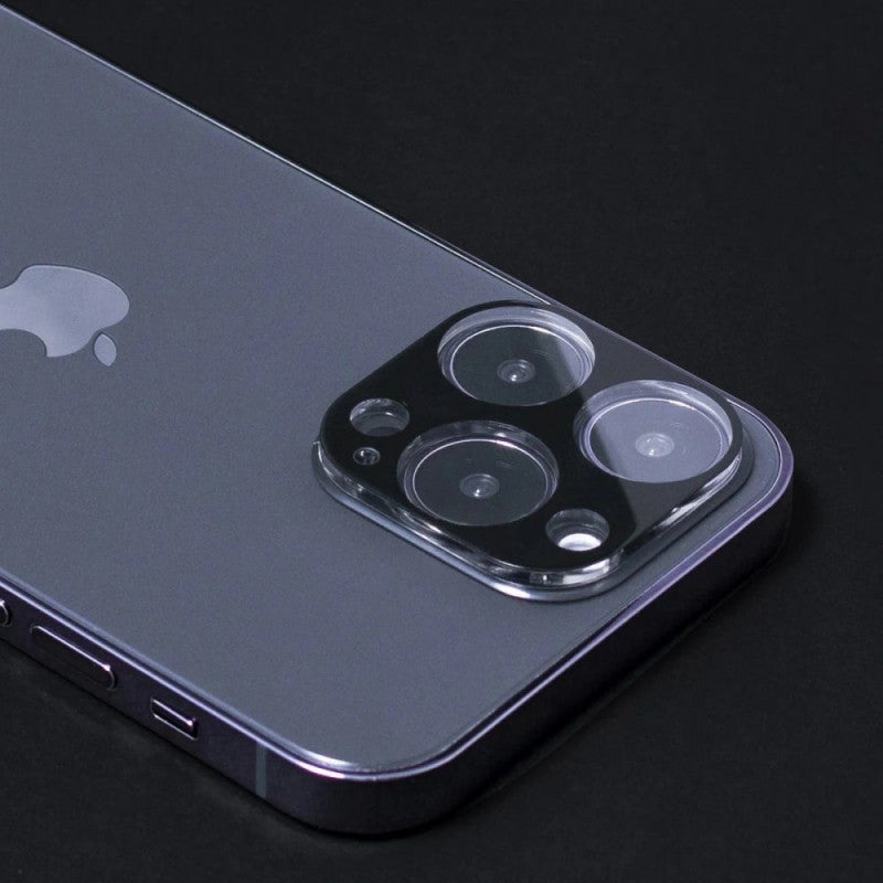 Zaštitna folija za stražnju kameru WZK za Apple iPhone 17 Pro, Kaljeno staklo, Set od 2 komada, Crna