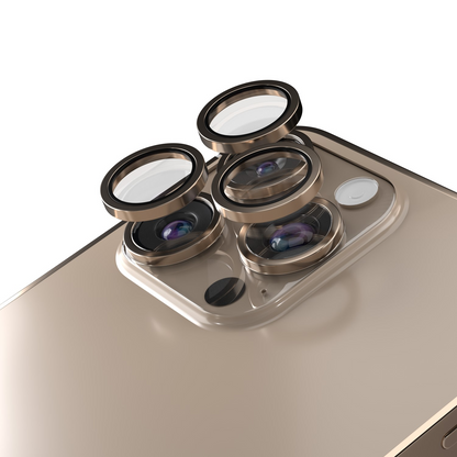 Zaštitna folija za stražnju kameru Etteri za Apple iPhone 16 Pro Max / 16 Pro, Kaljeno staklo, Bronca