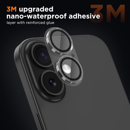 Zaštitna folija za stražnju kameru Tech-Protect CamFull Fit+ za Apple iPhone 17, Kaljeno staklo, Mat prozirna