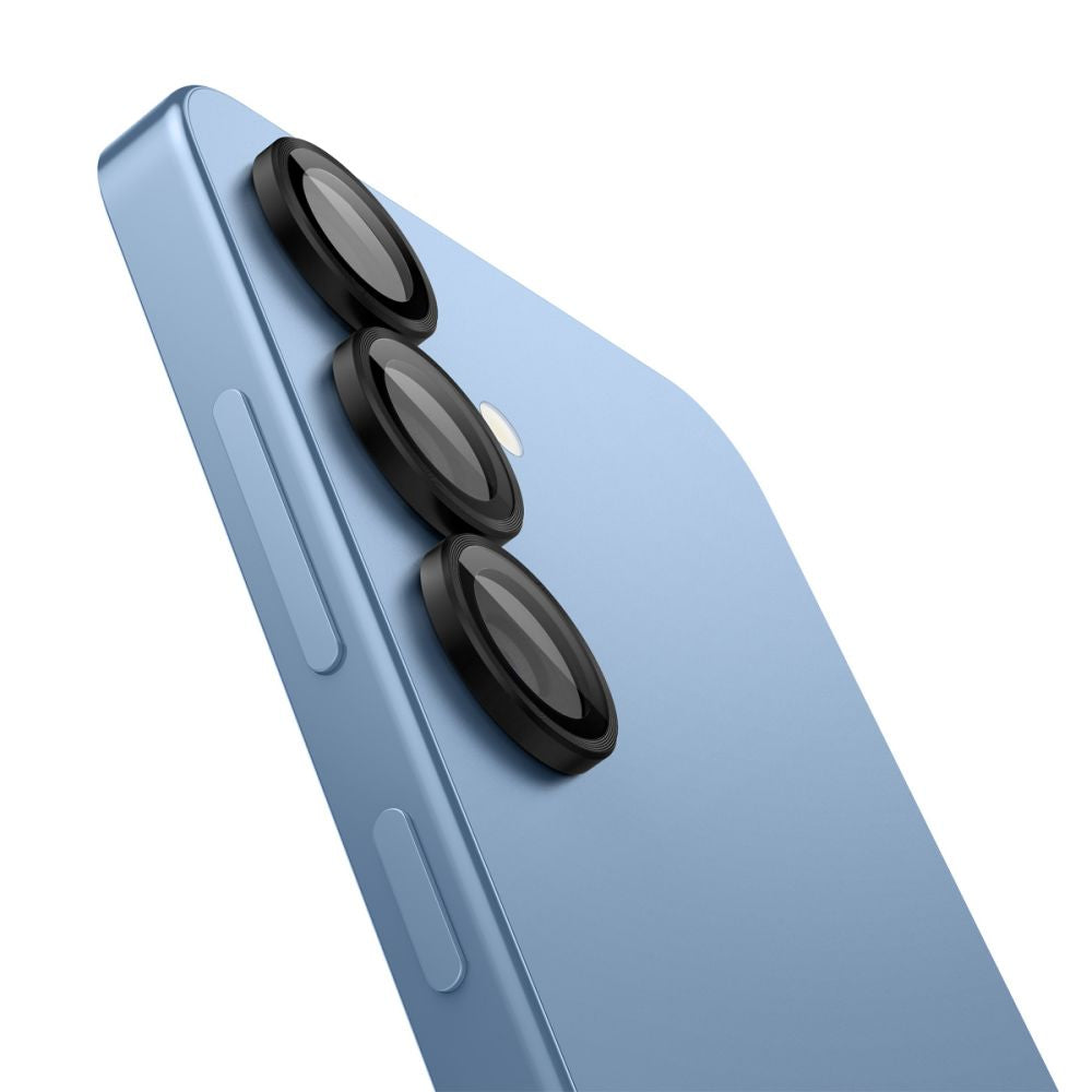 Zaštitna folija za stražnju kameru Spigen GlastR EZ FIT Optik Pro HD za Samsung Galaxy S25 S931, Kaljeno staklo, Set od 2 komada, Crna AGL09092