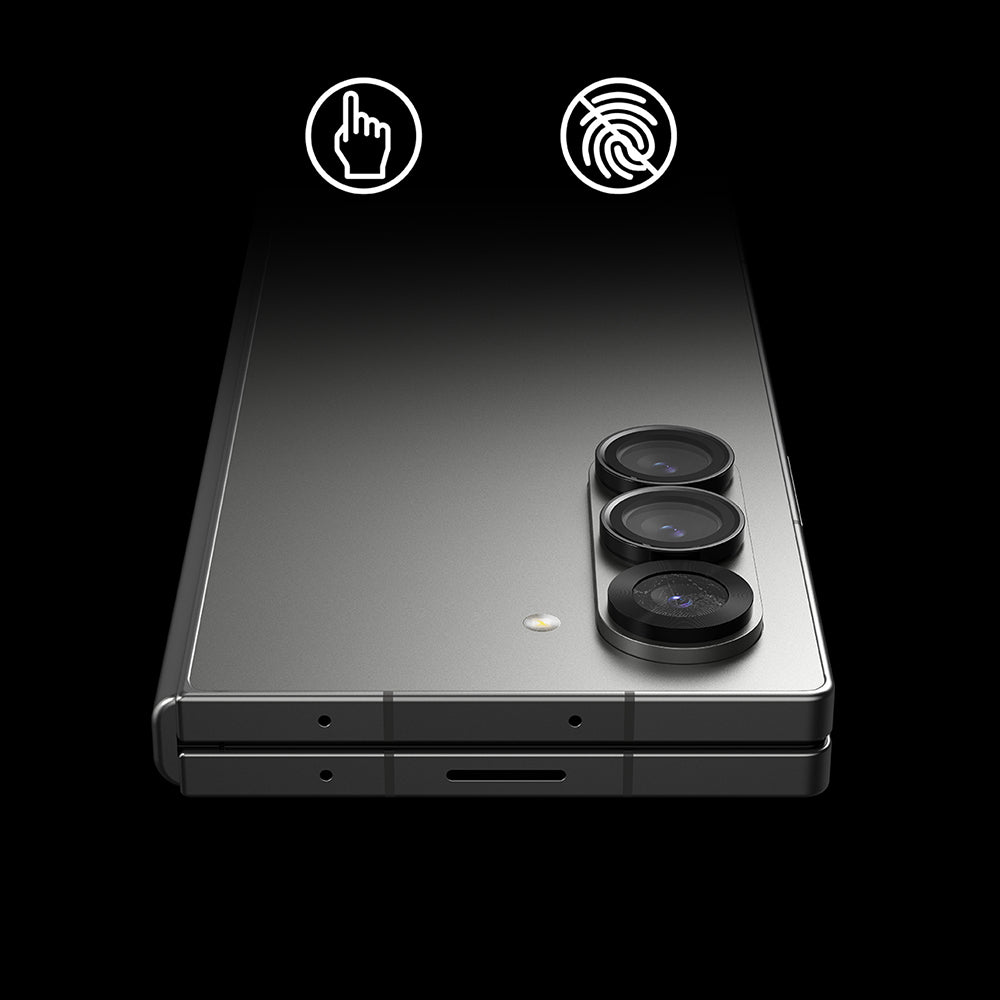 Zaštitna folija za stražnju kameru Ringke za Samsung Galaxy Z Fold6 F956, Kaljeno staklo, Set od 2 komada, Crna