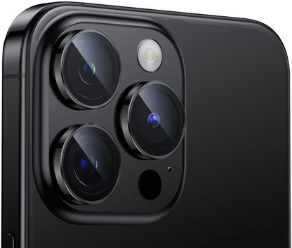 Folija za zaštitu stražnje kamere Tech-Protect CamRing PRO+ za Apple iPhone 14 Pro Max / 14 Pro, Kaljeno staklo, Crna