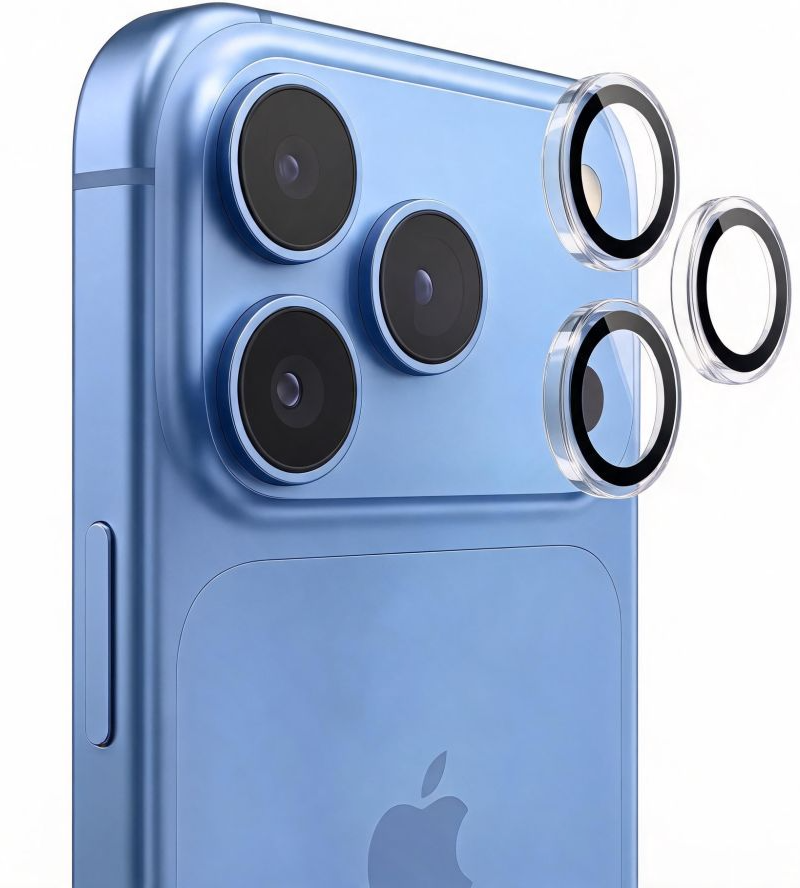 Stražnja zaštitna folija za kameru Tech-Protect CamRing Fit+ za Apple iPhone 18 Pro / 18 Pro Max, Kaljeno staklo, Prozirna