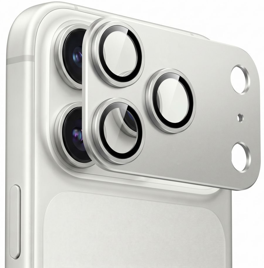 Stražnja zaštitna folija Tech-Protect CamFull Fit+ za Apple iPhone 18 Pro Max, Kaljeno staklo, Srebrna