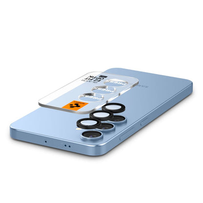 Zaštitna folija za stražnju kameru Spigen GlastR EZ FIT Optik Pro HD za Samsung Galaxy S25 S931, Kaljeno staklo, Set od 2 komada, Crna AGL09092
