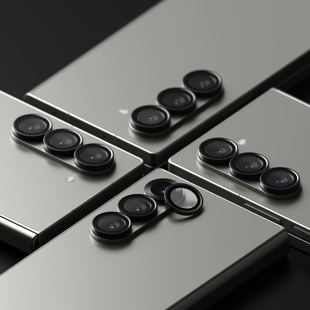 Zaštitna folija za stražnju kameru Ringke za Samsung Galaxy Z Fold6 F956, Kaljeno staklo, Set od 2 komada, Crna