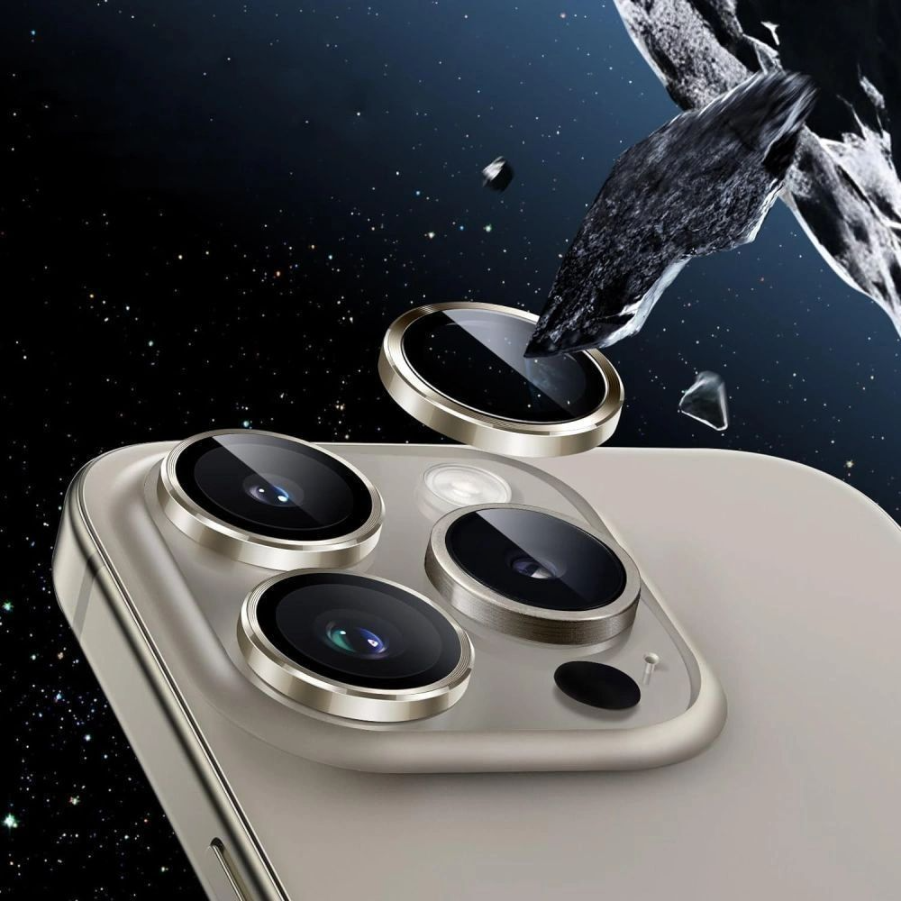 Zaštitna folija za stražnju kameru Tech-Protect CamRing Fit+ za Apple iPhone 17 Pro Max / 17 Pro / 16 Pro Max, Kaljeno staklo, Narančasta