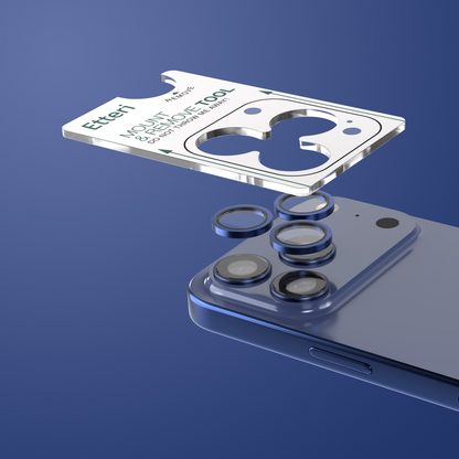 Zaštitna folija za stražnju kameru Etteri za Apple iPhone 17 Pro Max / 17 Pro, Kaljeno staklo, Plava