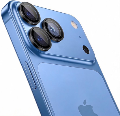 Stražnja zaštitna folija za kameru Tech-Protect CamRing Fit+ za Apple iPhone 18 Pro / 18 Pro Max, Kaljeno staklo, Crna
