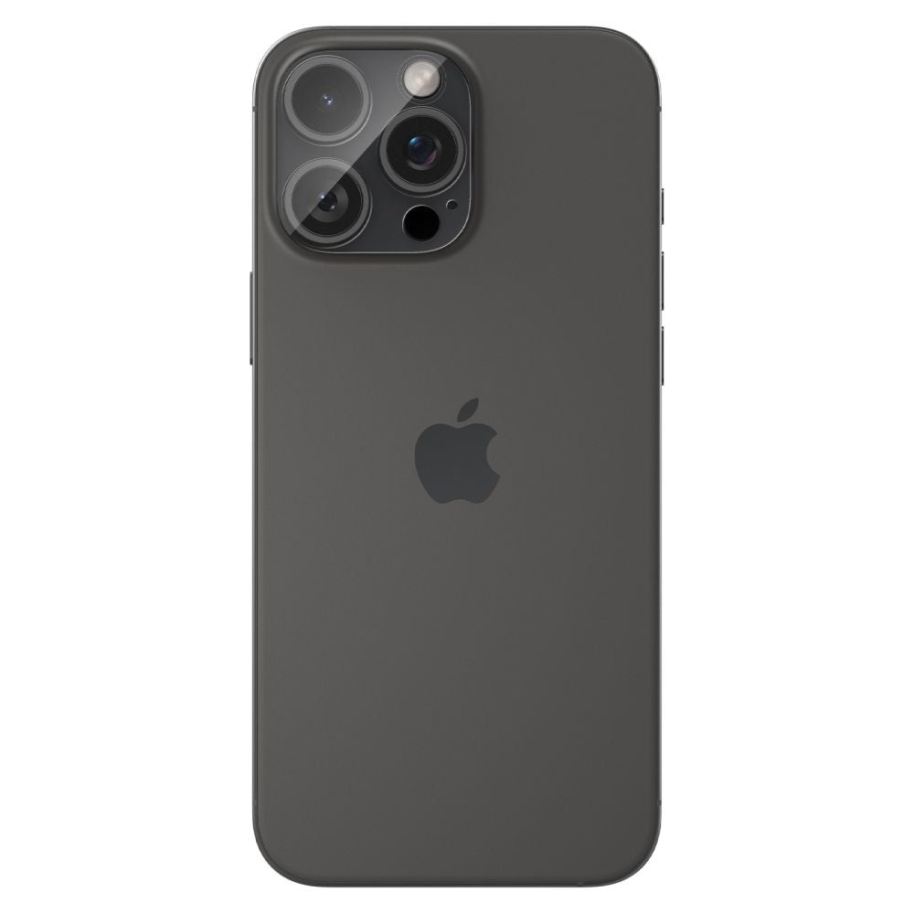 Zaštitna folija za stražnju kameru Spigen Optik za Apple iPhone 15 Pro Max / 15 Pro, Kaljeno staklo, Pun ljepilo, Set od 2 komada, Prozirna