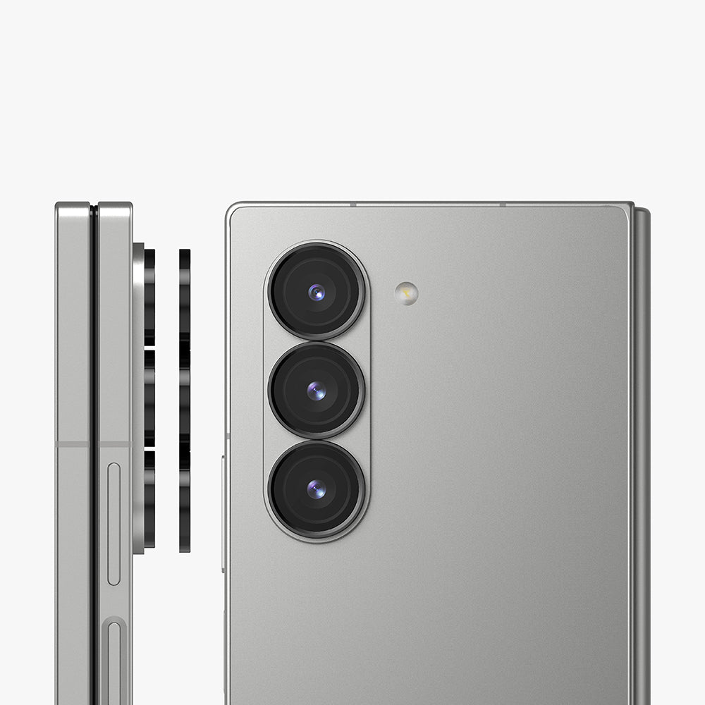 Zaštitna folija za stražnju kameru Ringke za Samsung Galaxy Z Fold6 F956, Kaljeno staklo, Set od 2 komada, Crna