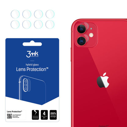 Zaštitna folija za stražnju kameru 3MK Protection za Apple iPhone 11, fleksibilno staklo, set od 4 komada, prozirna