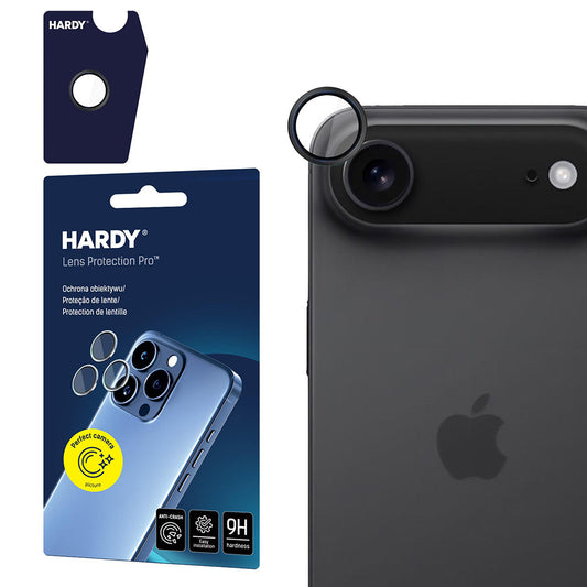 Zaštitna folija za stražnju kameru 3MK Hardy Protection Pro za Apple iPhone 17 Air, Kaljeno staklo, Crna